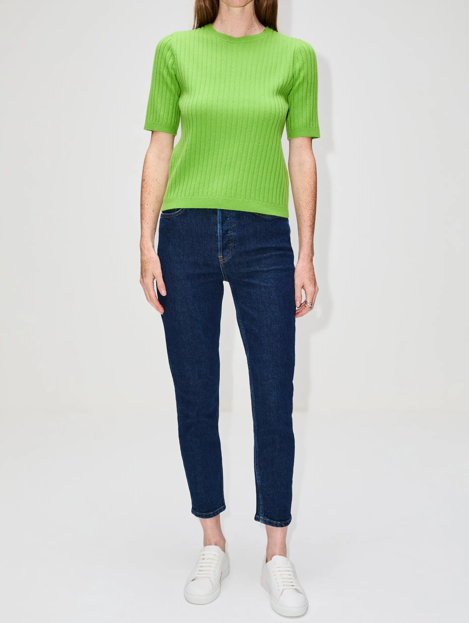Ribbed Short Sleeve Top