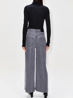 Ribbed Turtleneck Top