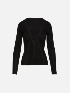 Rouleau Reversible Tie Knit Top
