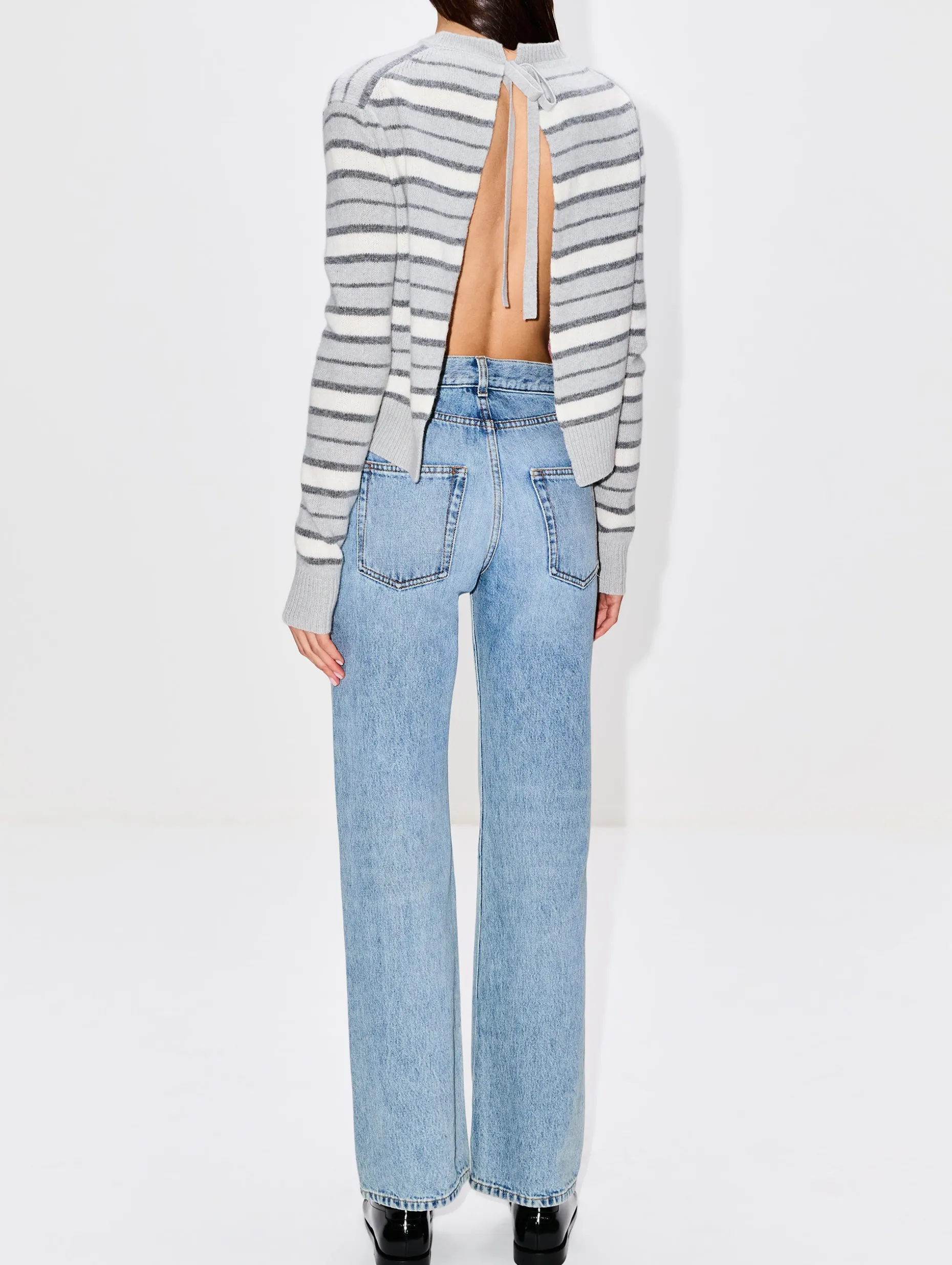 Round Neck Striped Sweater