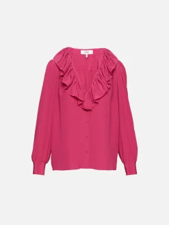 Ruffle V Neck Blouse