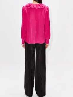 Ruffle V Neck Blouse