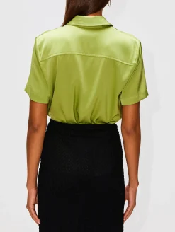 Sasha Short Sleeve Silk Blouse
