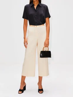 Sasha Short Sleeve Silk Blouse