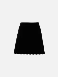 Scalloped Mini Skirt