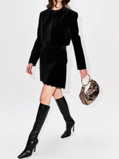 Scalloped Mini Skirt