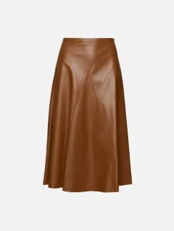 Selina Leather A-Line Skirt