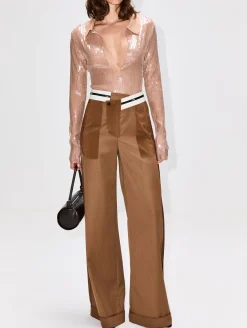 Sequin Polo Top