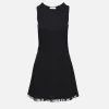Sequin Trim Sleeveless Dress