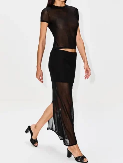 Sheer Column Skirt