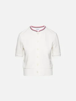 Short Sleeve Crewneck Cardigan
