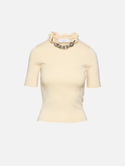 Short Sleeve Fitted Sweater