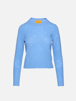 Shrunken Pointelle Sweater