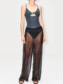 Silk Chiffon Bias Trouser