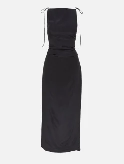 Silk Tuck Dress