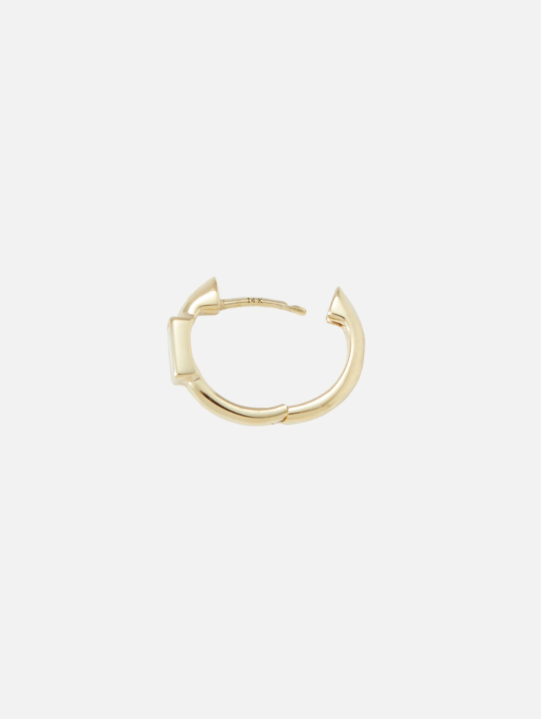 Single Classic Baguette Huggie Hoop