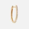 Single Classic Small Oval Pave Hoop