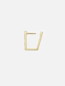 Single Rectangular Diamond Hoop