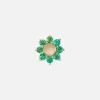 Single Tiny Emerald Flower Charm