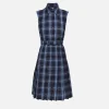 Sleeveless Belted Pleated Dress
