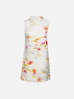 Sleeveless High Neck Mini Dress
