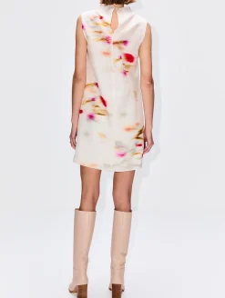 Sleeveless High Neck Mini Dress