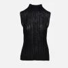 Sleeveless Mockneck Top