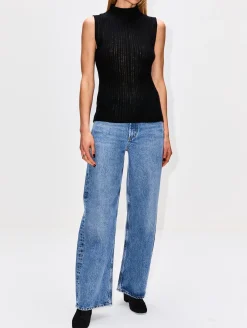 Sleeveless Mockneck Top