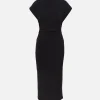 Slouchy Mock Neck Midi Dress