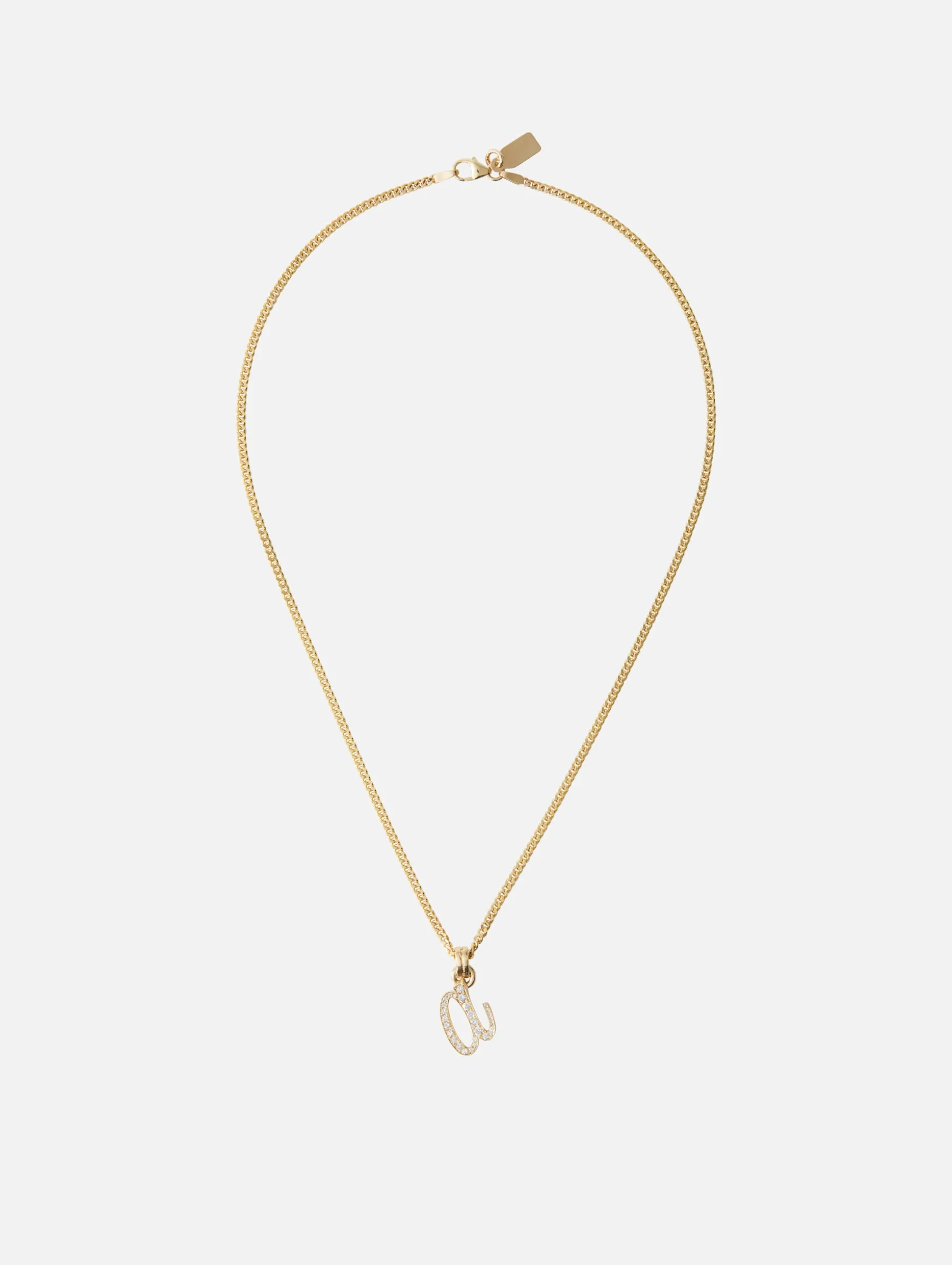 Small Single Initial La Firma Necklace