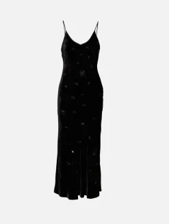 Spaghetti Velvet Slip Dress