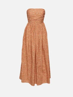 Strapless Lace Up Dress