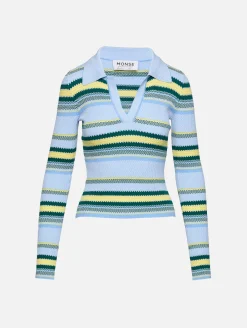 Stripe Jacquard Top