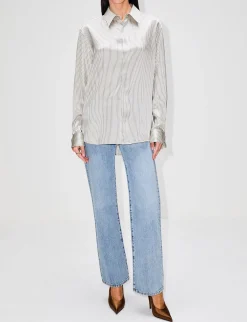 Stripe Silk Blouse