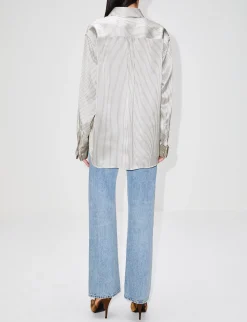 Stripe Silk Blouse