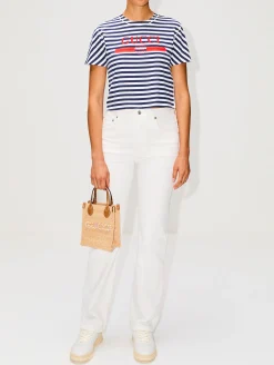 Striped Logo Tee