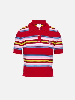 Striped Polo Top