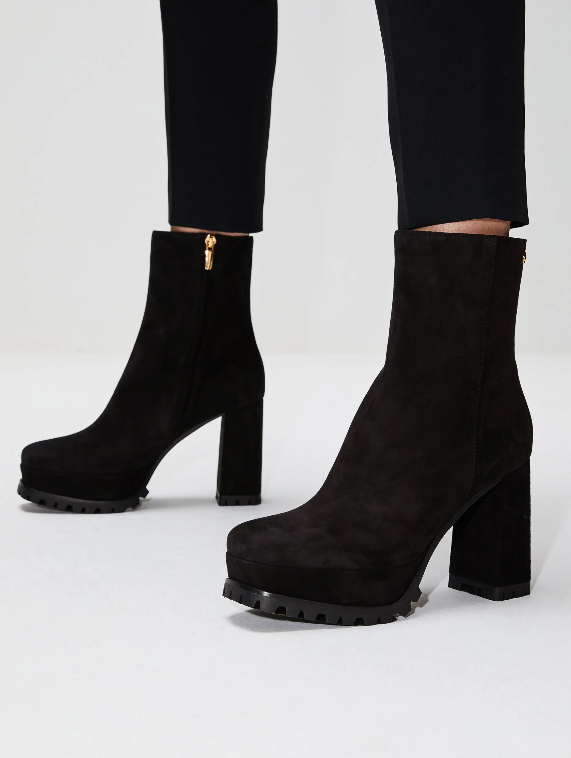 Suede Platform Boot 70mm