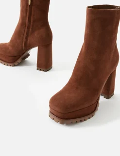 Suede Platform Boot 70mm