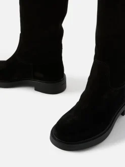 Suede Riding Boot