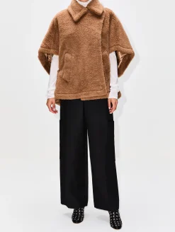 Tebe Shearling Cropped Sleeve Coat