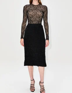 Tweed Midi Skirt