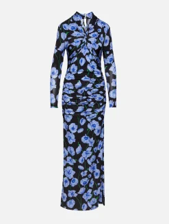 Twisted Neck Long Sleeve Gown