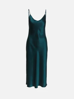 V Neck Bias Cut Cami Dress