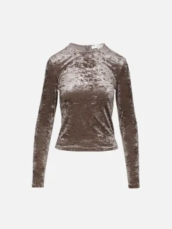 Velvet Long Sleeve Top