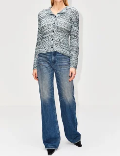 Wave Net Button Shirt
