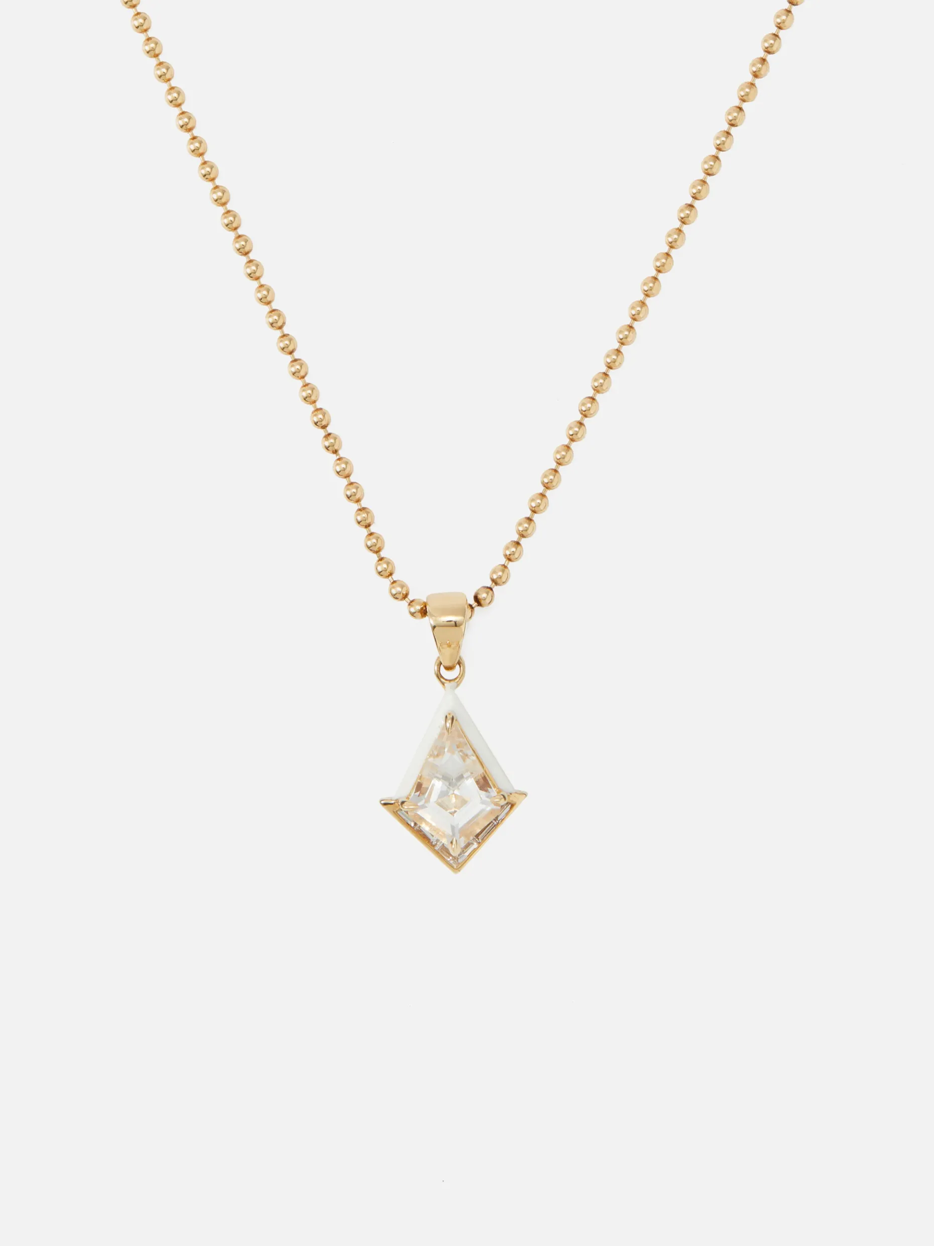 White Topaz and Diamond Twinkle Necklace