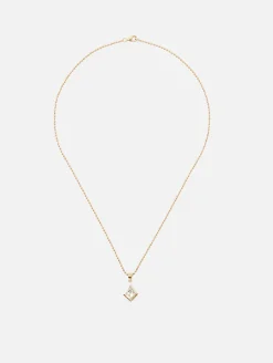 White Topaz and Diamond Twinkle Necklace