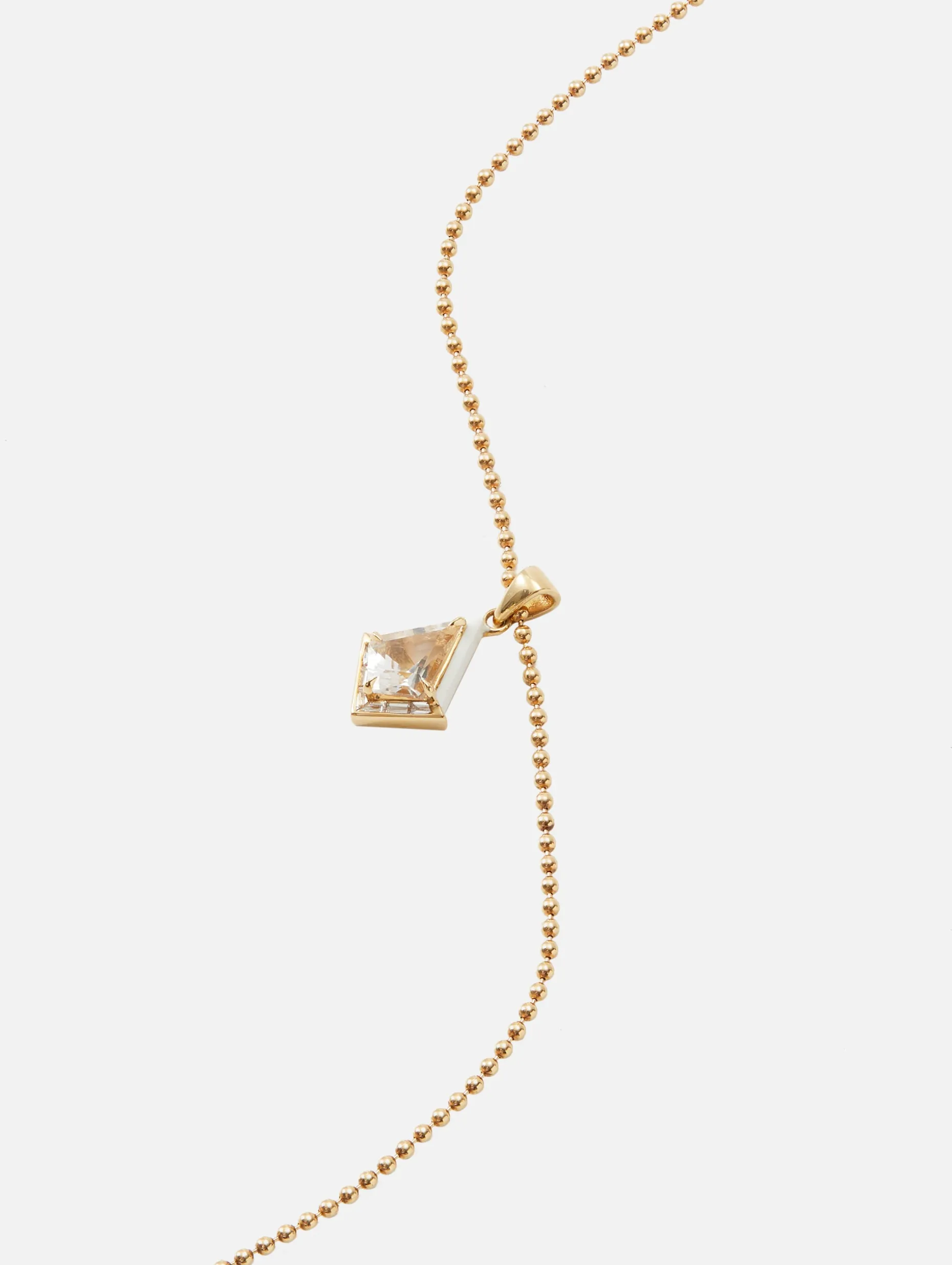 White Topaz and Diamond Twinkle Necklace