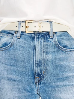 YSL 3CM Logo Belt